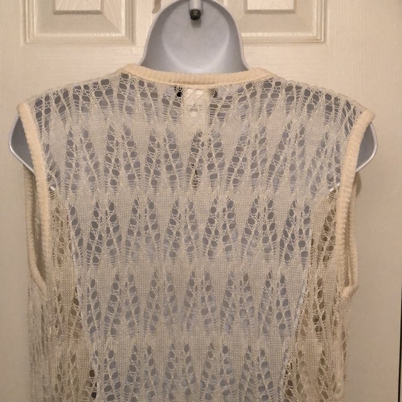 WET SEAL SLEEVELESS LONG OPEN CARDIGAN JUNIOR SMALL - Picture 6 of 9